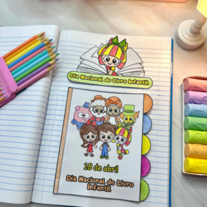 Atividade interativa em formato de livro para trabalhar o Dia Nacional do Livro Infantil