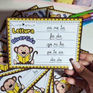 Fichas de Leitura Divertida- Letra Cursiva